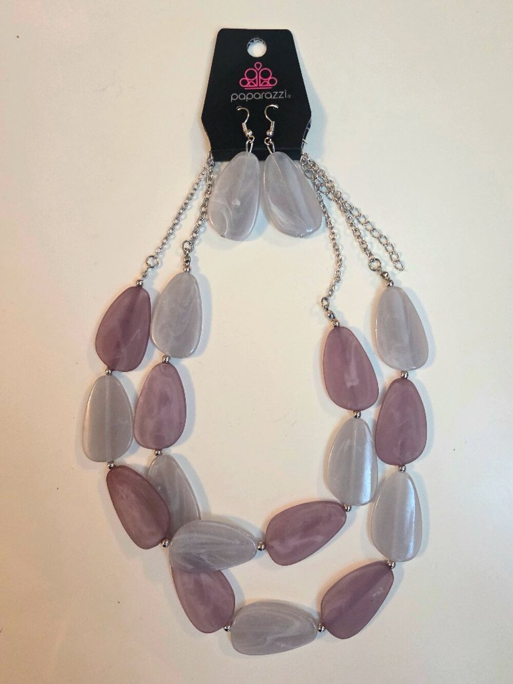 Paparazzi Double Strand Statement Necklace and Earrings